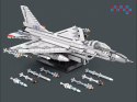 Reobrix Klocki konstrukcyjne samolot myśliwiec F16 1337ele ZA5801