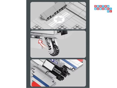 Reobrix Klocki konstrukcyjne samolot myśliwiec F16 1337ele ZA5801