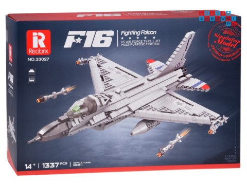 Reobrix Klocki konstrukcyjne samolot myśliwiec F16 1337ele ZA5801