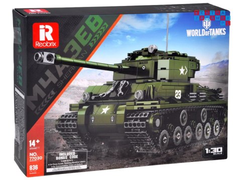 Reobrix Licencjonowane Klocki Czołg Sherman M4A3E8 836 ele ZA5806