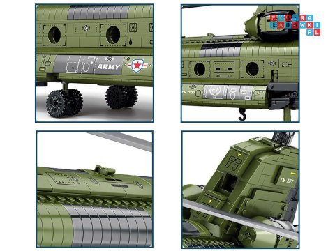 Reobrix Licencjonowane Klocki Helikopter CH-47 Chinook 1458 ele ZA5802