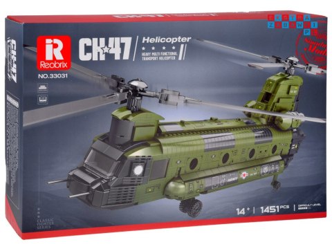 Reobrix Licencjonowane Klocki Helikopter CH-47 Chinook 1458 ele ZA5802