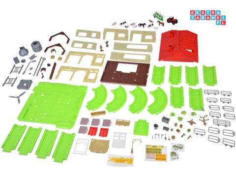 SERIA ZWIERZĘTA FARMA Stodoła z drogą + traktor, figurki i akcesoria ZA5687