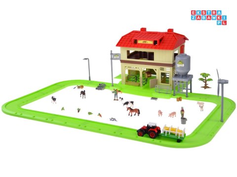 SERIA ZWIERZĘTA FARMA Stodoła z drogą + traktor, figurki i akcesoria ZA5687
