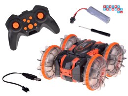 [RC0735 PO] Samochód Amfibia 2w1 Stunt zdalnie sterowany RC Jeździ pływa świeci