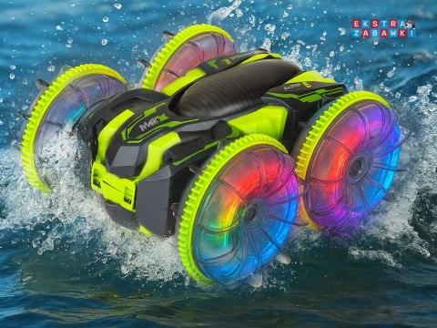 [RC0735 ZI] Samochód Amfibia 2w1 Stunt zdalnie sterowany RC jeździ pływa świeci
