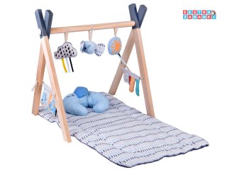 [ZA5882] Stojak drewniany mata edukacyjna gimnastyczna Baby Gym dla niemowląt