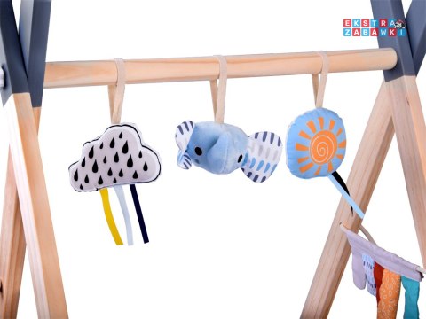 [ZA5882] Stojak drewniany mata edukacyjna gimnastyczna Baby Gym dla niemowląt