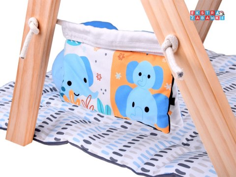 [ZA5882] Stojak drewniany mata edukacyjna gimnastyczna Baby Gym dla niemowląt