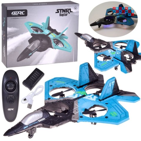 Zdalnie sterowany Dron Myśliwiec Raptor świecący quadcopter RC0726 NI
