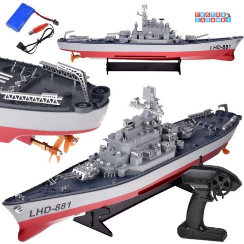 [RC0736] Zdalnie sterowany ogromny statek pancernik LHD-881 skala 1:390