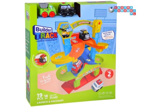 Zestaw Spiralny TOR samochodowy + autko policja i wywrotka 19-ele ZA5692