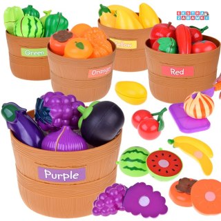 [ZA5904] Zestaw do krojenia warzyw i owoców na rzepy nauka kolorów 34 el.