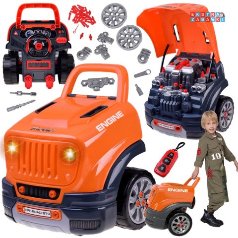 [ZA5738] Zestaw mechanika ruchomy warsztat samochodowy światło i dźwięk