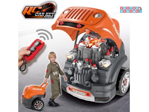 [ZA5738] Zestaw mechanika ruchomy warsztat samochodowy światło i dźwięk