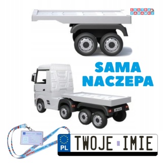 Biała naczepa do pojazdu HL358 Mercedes Scania Actros [7711]
