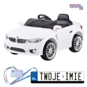 [PA0185] Autko BMW na akumulator 2x12V 12V/4.5Ah kluczyki EVA pilot - biały