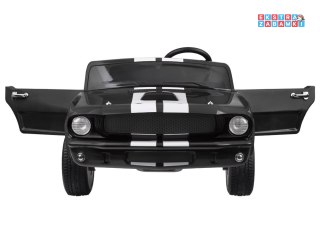 Czarny Mustang SHELBY GT 350 na akumulator - 2x200W, 24V/7Ah, klasyk, dwuosobowe, EVA, Bluetooth, pilot - [PA0336]
