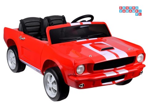 [PA0336] Mustang SHELBY GT 350 na akumulator 2x200W 24V/7Ah klasyk dwuosobowe EVA Bluetooth pilot - czerwony