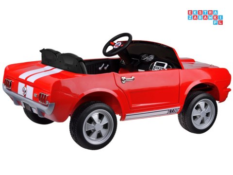 [PA0336] Mustang SHELBY GT 350 na akumulator 2x200W 24V/7Ah klasyk dwuosobowe EVA Bluetooth pilot - czerwony