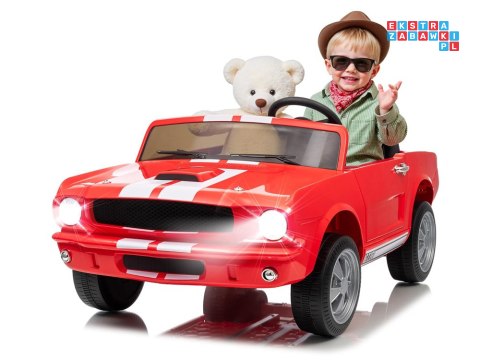 [PA0336] Mustang SHELBY GT 350 na akumulator 2x200W 24V/7Ah klasyk dwuosobowe EVA Bluetooth pilot - czerwony
