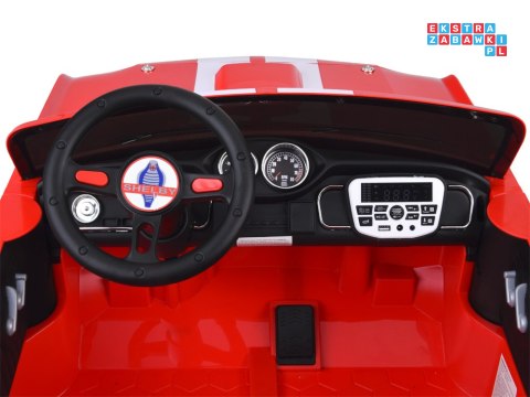 [PA0336] Mustang SHELBY GT 350 na akumulator 2x200W 24V/7Ah klasyk dwuosobowe EVA Bluetooth pilot - czerwony