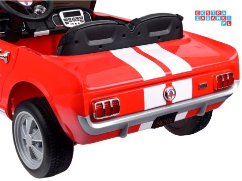 [PA0336] Mustang SHELBY GT 350 na akumulator 2x200W 24V/7Ah klasyk dwuosobowe EVA Bluetooth pilot - czerwony