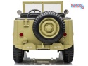[PA0249] Wojskowe auto Jeep Willys trzyosobowy na akumulator 4x45W 12V/14Ah z pilotem - beżowy