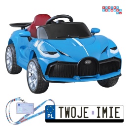 [PA0270] Cabrio na akumulator 2x25W 6V/4.5Ah z funkcją bujania pilot EVA - niebieski