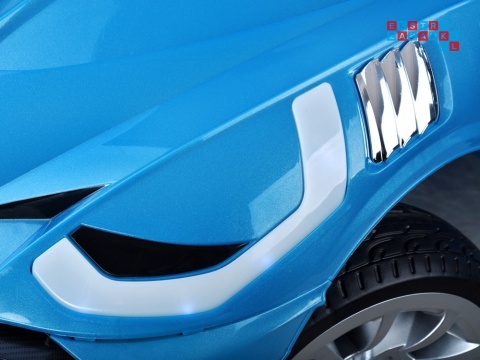 [PA0270] Cabrio na akumulator 2x25W 6V/4.5Ah z funkcją bujania pilot EVA - niebieski