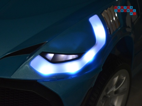 [PA0270] Cabrio na akumulator 2x25W 6V/4.5Ah z funkcją bujania pilot EVA - niebieski