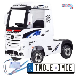 [PA0222] TIR Mercedes Benz Actros na akumulator 12V/14Ah EVA MP3 led - biały