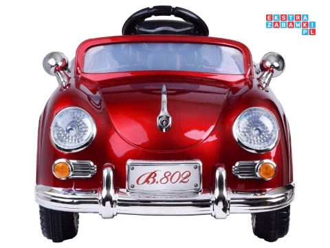 [PA0057] Eleganckie autko Retro na akumulator 2x12V 2x6V/4.5Ah lakierowane pilot - czerwony