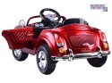 [PA0057] Eleganckie autko Retro na akumulator 2x12V 2x6V/4.5Ah lakierowane pilot - czerwony