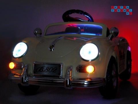 [PA0057] Eleganckie autko Retro na akumulator 2x12V 2x6V/4.5Ah lakierowane pilot - złoty