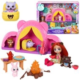 [ZA5995] Enchantimals zestaw wycieczka pod namiot kemping lalka miś