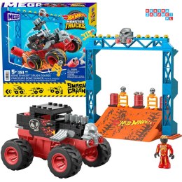 Hot Wheels Monster truck kaskaderskie klocki 151ele auto + rampa ZA5996