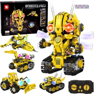 [RC0743] Klocki techniczne Robots Pro 5w1 zestaw pilot światło LED 673 el.
