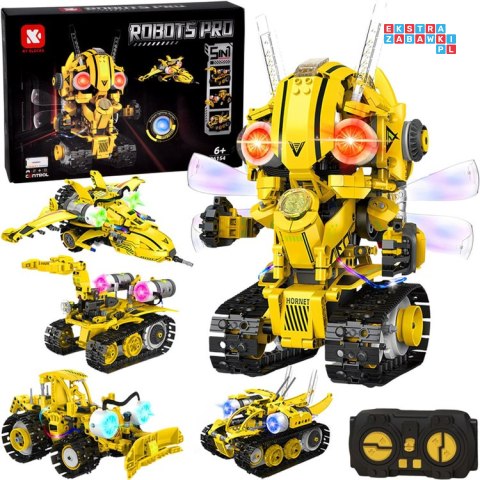 Klocki Techniczne Robots Pro 5w1 Zestaw Pilot + światło LED 673ele RC0743