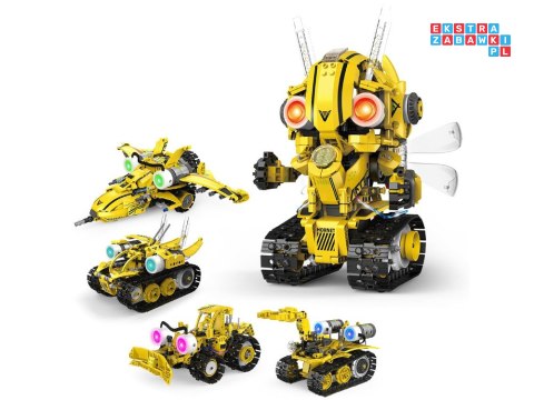 Klocki Techniczne Robots Pro 5w1 Zestaw Pilot + światło LED 673ele RC0743