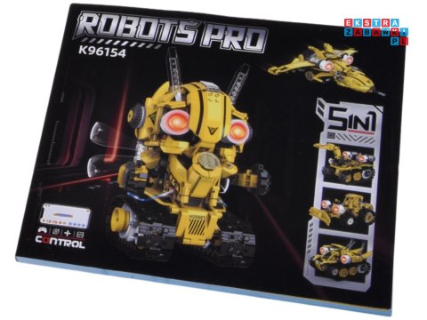 Klocki Techniczne Robots Pro 5w1 Zestaw Pilot + światło LED 673ele RC0743