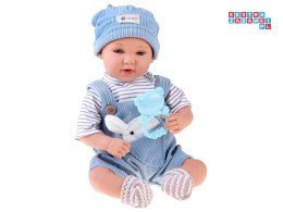 [ZA5835 NI] Lalka bobas interaktywna 46cm w niebieskich spodenkach akcesoria
