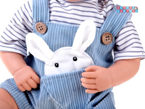 [ZA5835 NI] Lalka bobas interaktywna 46cm w niebieskich spodenkach akcesoria