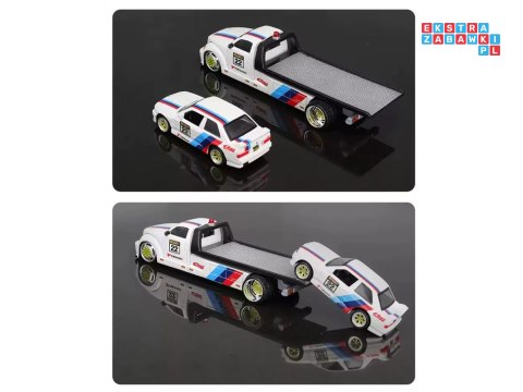 Maisto Licencjonowane Auta Metalowe 1:64 Flatbed i BMW M3 1988 ZA5958
