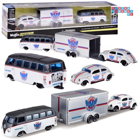 Maisto Licencjonowane Auta Metalowe Volkswagen Van Samba i VW Beetle ZA5968