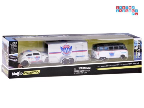 Maisto Licencjonowane Auta Metalowe Volkswagen Van Samba i VW Beetle ZA5968