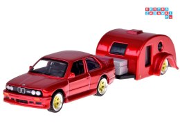 [ZA5967] Maisto licencjonowane auto metalowe BMW M3 1988 Przyczepa kempingowa