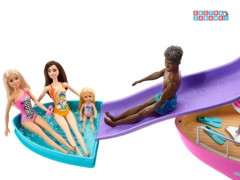 [ZA6042] Mattel Barbie motorówka dla lalek z tranformacja wnętrz akcesoria