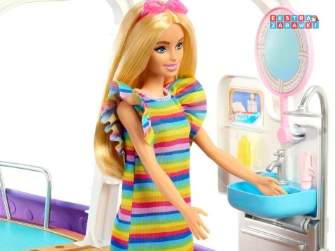 [ZA6042] Mattel Barbie motorówka dla lalek z tranformacja wnętrz akcesoria