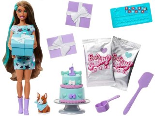 [ZA6066] Mattel Barbie Party Unboxed lalka z serii Urodziny pies corgi